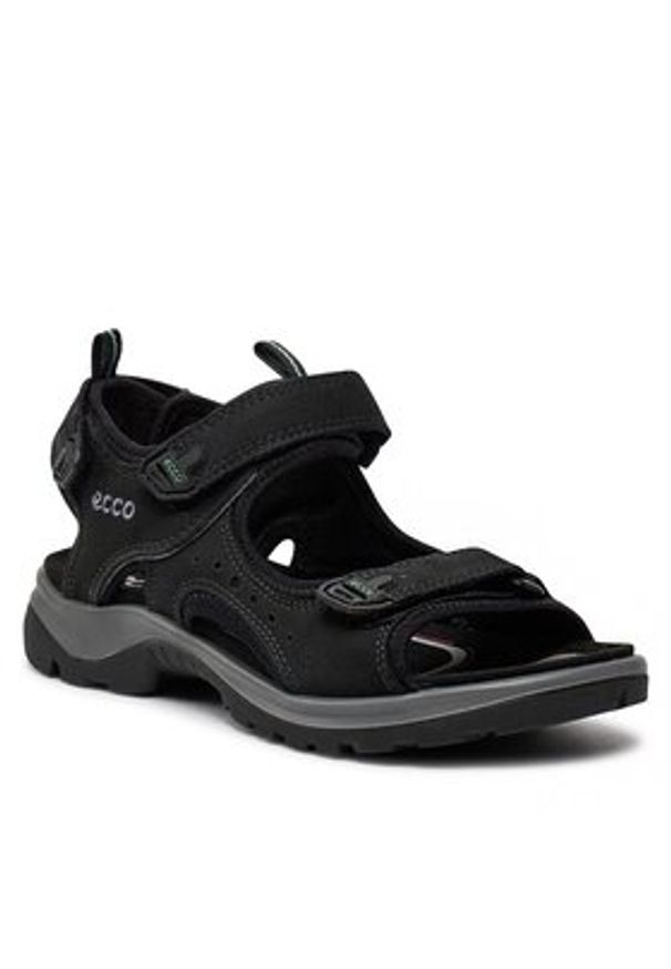ecco - ECCO Sandały Offroad 82204302001. Kolor: czarny. Materiał: nubuk, skóra