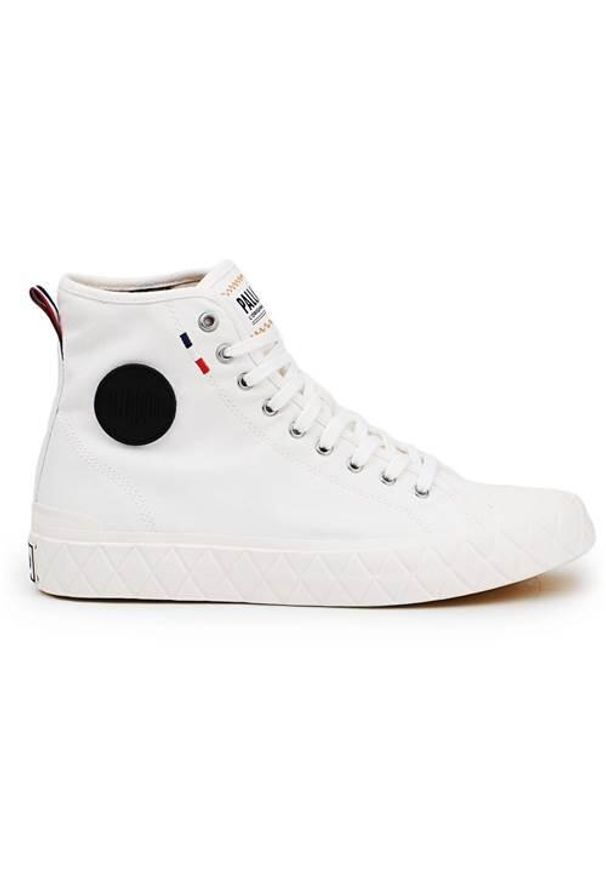Buty do chodzenia unisex Palladium Palla Ace Cvs Mid. Zapięcie: sznurówki. Kolor: biały. Materiał: guma, syntetyk, materiał. Szerokość cholewki: normalna. Sport: turystyka piesza