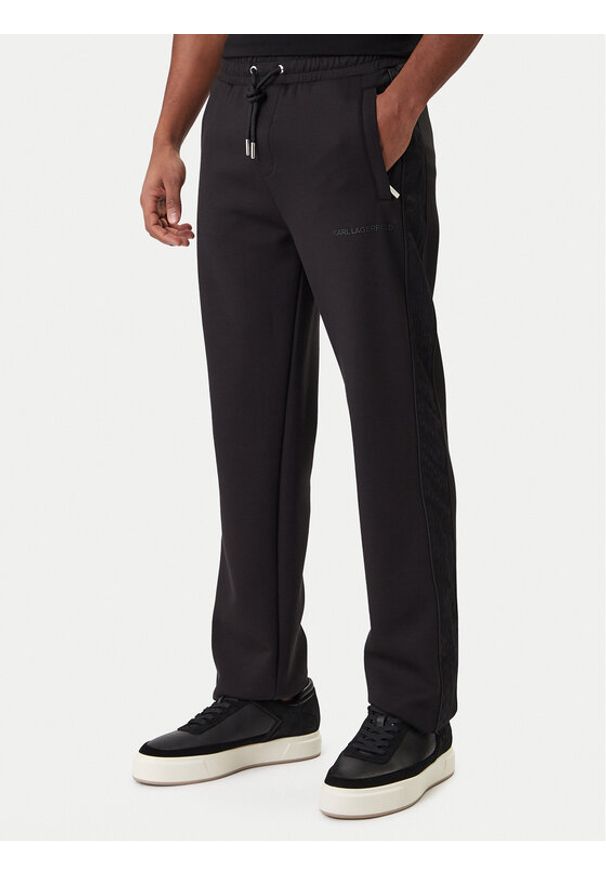 Karl Lagerfeld - KARL LAGERFELD Spodnie dresowe 705008 561902 Czarny Regular Fit. Kolor: czarny. Materiał: syntetyk