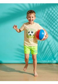 Sinsay - Szorty kąpielowe z odblaskowym nadrukiem Game Mode - zielony. Kolor: zielony. Wzór: nadruk #1