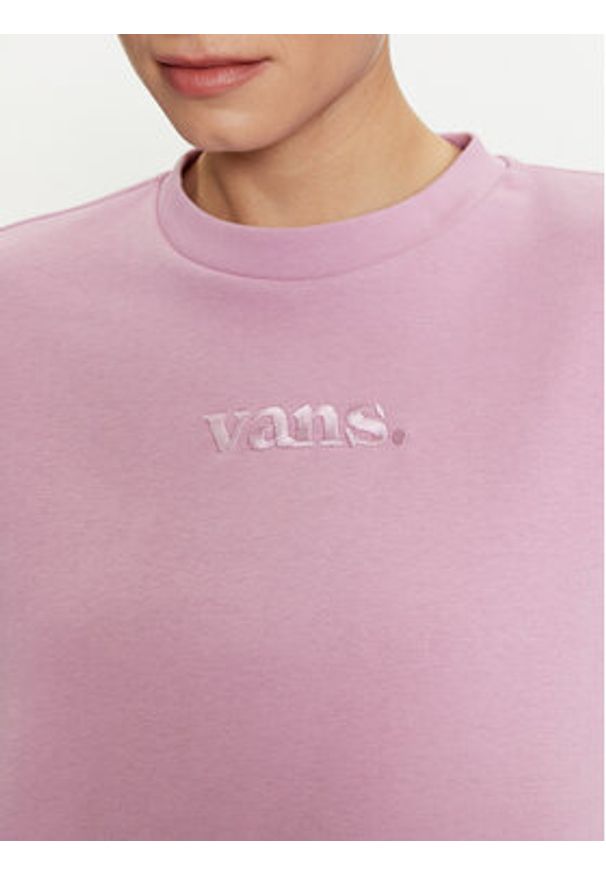 Vans Bluza W Essential Ft Rlx Crew VN000JF5 Zielony Regular Fit. Kolor: zielony. Materiał: bawełna