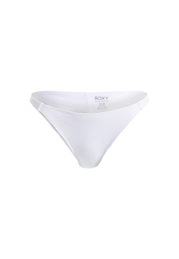 Roxy - Majtki bikini typu cheeky dla Kobiety RIB ROXY LOVE THE GOOFY Biały. Stan: obniżony. Kolor: biały. Materiał: nylon, elastan, materiał. Wzór: prążki