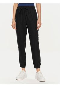 only - ONLY Spodnie dresowe Caro 15310987 Czarny Cargo Fit. Kolor: czarny. Materiał: wiskoza, len #1