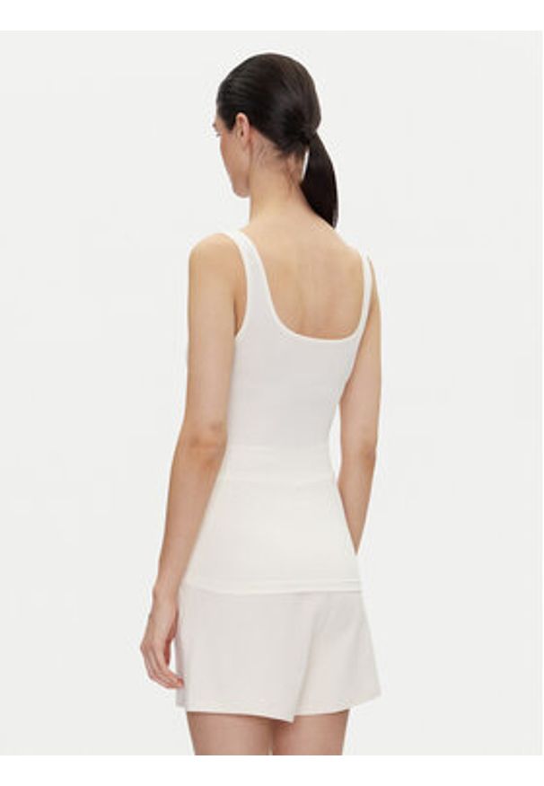 Hugo - HUGO Top Vest Red Label 50469665 Écru Slim Fit. Kolor: kremowy. Materiał: bawełna