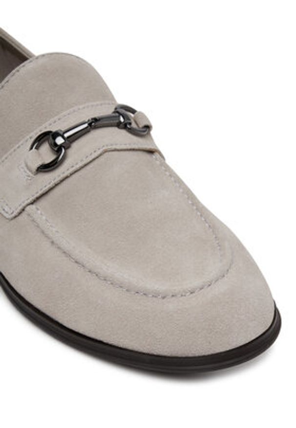 Aldo Półbuty Traveller 14006955 Szary. Kolor: szary. Materiał: skóra