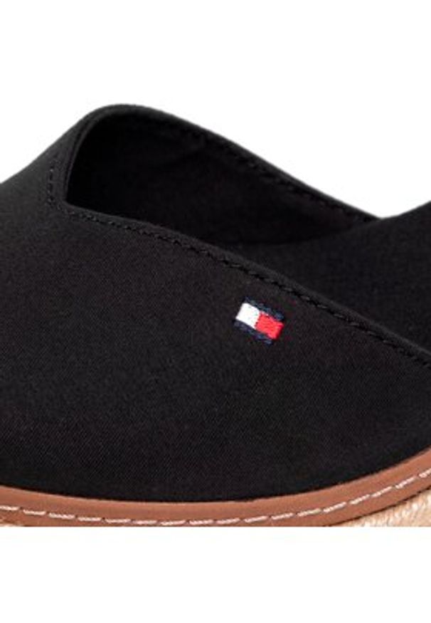 TOMMY HILFIGER - Tommy Hilfiger Espadryle Basic Close Toe Mid Wedge FW0FW04787 Czarny. Kolor: czarny. Materiał: materiał
