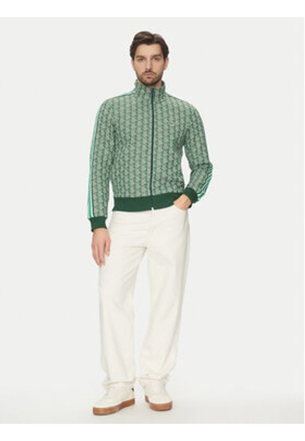 Lacoste Bluza SH1368 Zielony Regular Fit. Kolor: zielony. Materiał: bawełna, syntetyk
