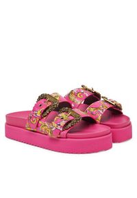 Versace Jeans Couture Klapki 78VA3SM1 Różowy. Kolor: różowy. Materiał: skóra #3