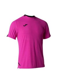 Koszulka tenisowa męska z krótkim rękawem Joma smash short sleeve. Kolor: różowy, czarny, wielokolorowy. Długość rękawa: krótki rękaw. Długość: krótkie. Sport: tenis
