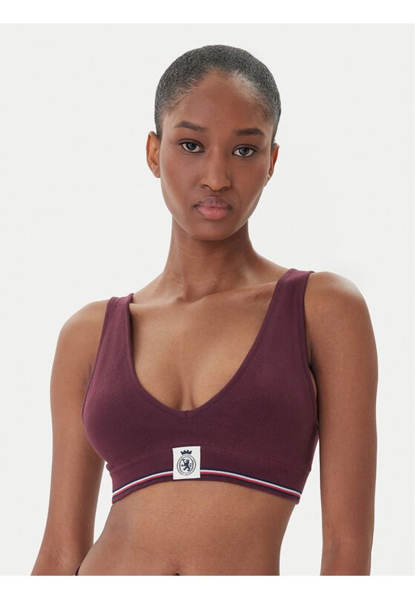 TOMMY HILFIGER - Tommy Hilfiger Biustonosz top UW0UW06062 Bordowy. Kolor: czerwony. Materiał: bawełna