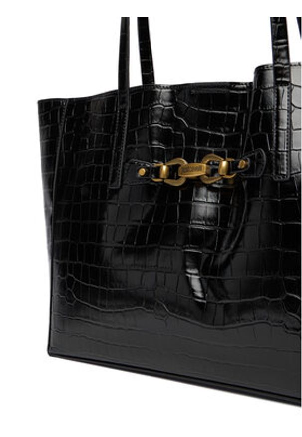 Just Cavalli Torebka 79RA4BH6 ZSB96 Czarny. Kolor: czarny. Materiał: skórzane