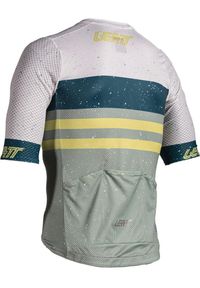 LEATT - Koszulka rowerowa męska Leatt Jersey MTB Endurance 6.0. Kolor: zielony, niebieski, wielokolorowy. Materiał: jersey