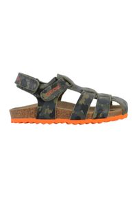 Geox - Sandały GEOX B SANDAL CHALKI BOY Zielony. Kolor: zielony. Materiał: syntetyk, tkanina. Sezon: lato