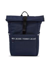 Tommy Jeans Plecak Essential Rolltop AM0AM11515 Granatowy. Kolor: niebieski. Materiał: poliester, materiał