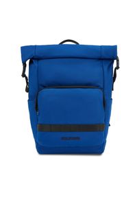 TOMMY HILFIGER - Tommy Hilfiger Plecak Th Monotype Rolltop Backpack AM0AM12205 Niebieski. Kolor: niebieski. Materiał: materiał