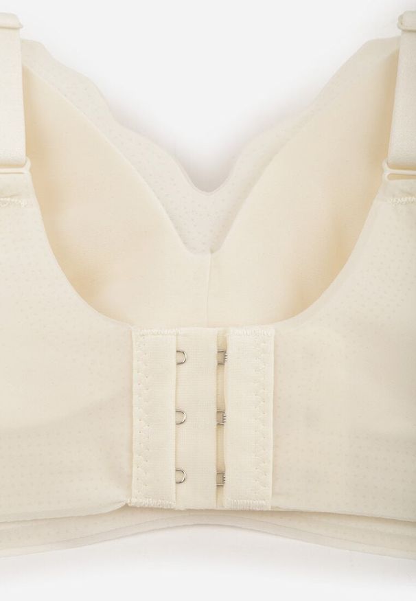 Renee - Jasnobeżowy Bezszwowy Biustonosz z Usztywnieniem Bez Fiszbin Zeritha. Kolor: beżowy. Materiał: tkanina