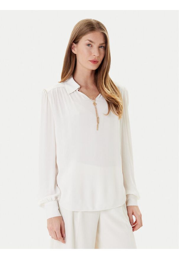 TwinSet - TWINSET Bluzka 252TP2291 Écru Relaxed Fit. Materiał: wiskoza