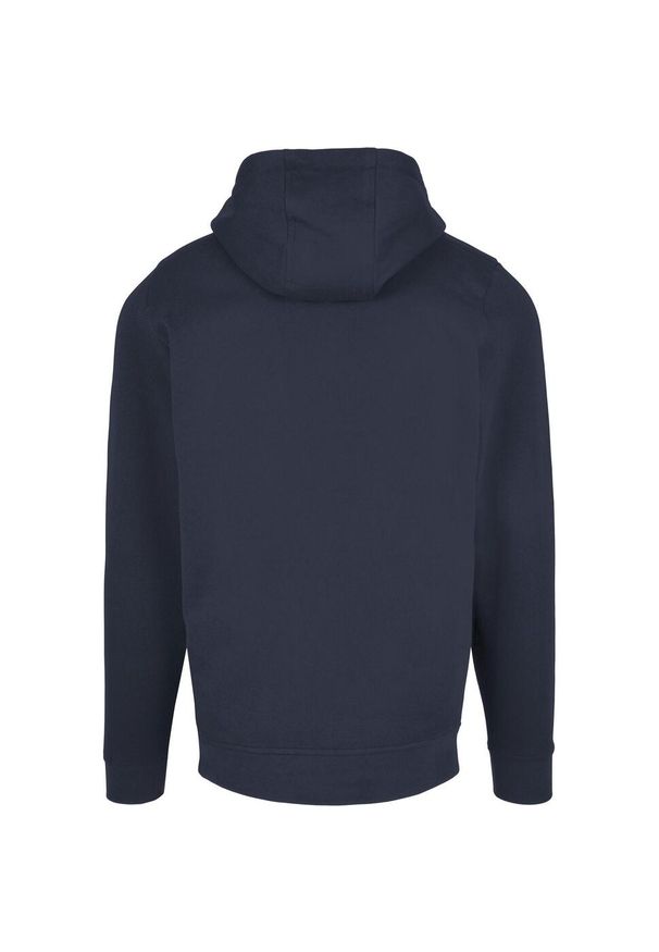 BUILD YOUR BRAND - Bluza Z Kapturem Unisex Dla Dorosłych Pełen Suwak Basic. Typ kołnierza: kaptur. Kolor: niebieski