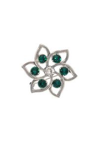 Polcarat Design - Broszka z kryształem Swarovski Kwiat B 173. Materiał: srebrne. Wzór: kwiaty. Kamień szlachetny: kryształ #1