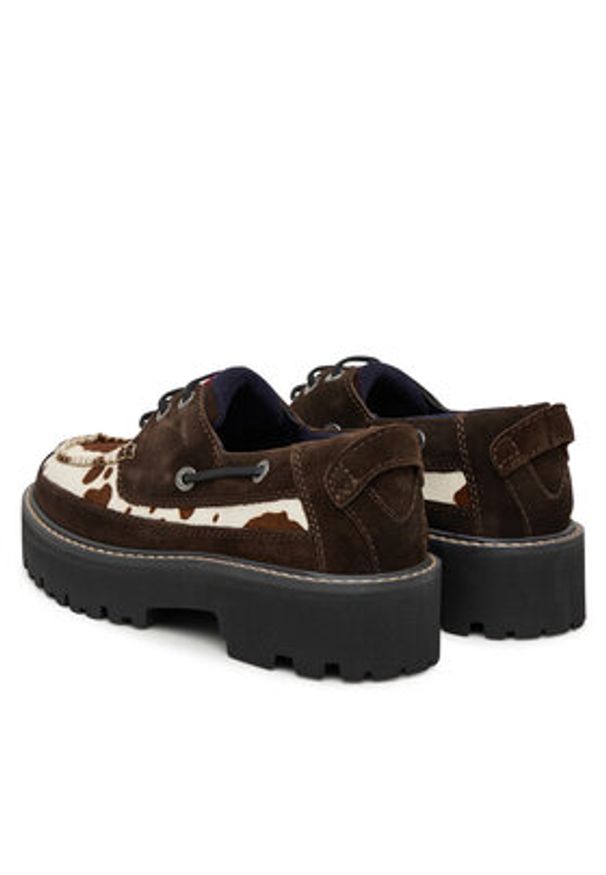 Tommy Jeans Półbuty Archive '01 Calf Hair EN0EN03004 Brązowy. Kolor: brązowy. Materiał: skóra, zamsz