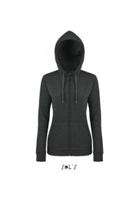SOL'S - Bluza damska z kapturem Sol's Seven. Typ kołnierza: kaptur. Kolor: wielokolorowy, szary, brązowy. Wzór: nadruk