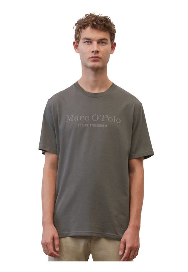 Marc O'Polo T-Shirt B21201251052 Szary Regular Fit. Typ kołnierza: polo. Kolor: szary. Materiał: bawełna