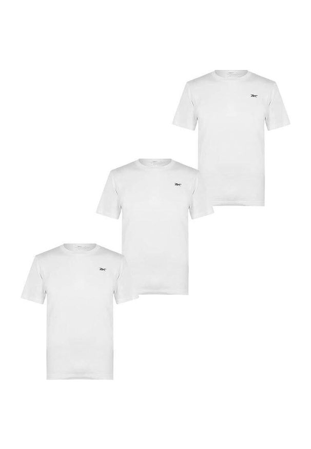 Koszulka sportowa męska Reebok Crew Neck Tee Santo 3-PAK. Kolor: biały. Materiał: bawełna, poliester