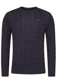 Polo Ralph Lauren Sweter 710775885001 Granatowy Regular Fit. Typ kołnierza: polo. Kolor: niebieski. Materiał: bawełna