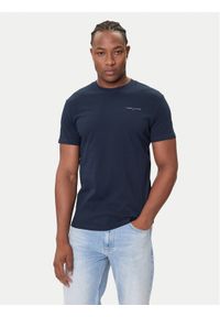 Tommy Jeans T-Shirt Linear Chest DM0DM21780 Granatowy Slim Fit. Kolor: niebieski. Materiał: bawełna #1
