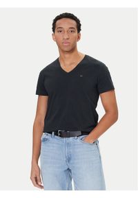 Tommy Jeans T-Shirt DM0DM04410 Czarny Regular Fit. Kolor: czarny. Materiał: bawełna