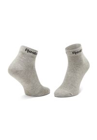 Zestaw 3 par niskich skarpet unisex Reebok - Act Core Ankle Sock 3P GH8168 Mgreyh/White/Black. Kolor: biały, wielokolorowy, czarny, szary. Materiał: bawełna, poliester, elastan, materiał, nylon #4