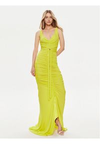 Elisabetta Franchi Sukienka wieczorowa AB-590-42E2-V780 Zielony Slim Fit. Kolor: zielony. Materiał: wiskoza. Styl: wizytowy #1