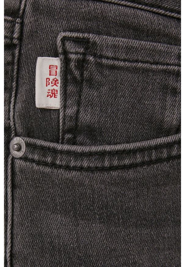 Superdry jeansy damskie high waist. Stan: podwyższony. Kolor: szary