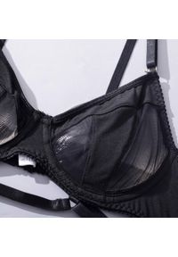 Intica - Stanik z fiszbinami i regulowanymi ramiączkami w eleganckim stylu Maricruz. Kolor: czarny. Materiał: materiał #8