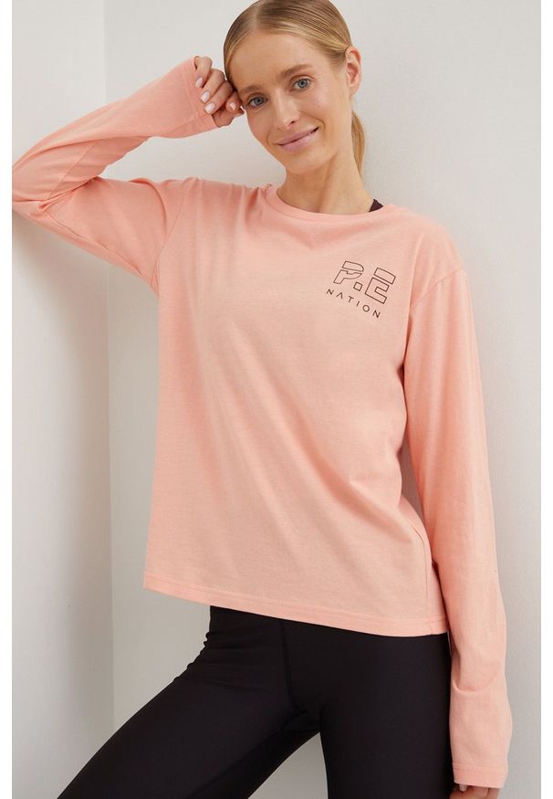 P.E Nation longsleeve bawełniany kolor pomarańczowy. Okazja: na co dzień. Kolor: pomarańczowy. Materiał: bawełna. Długość rękawa: długi rękaw. Styl: casual