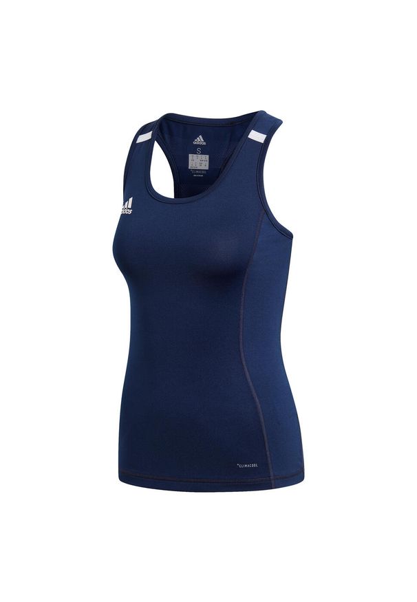 Adidas - Podkoszulek adidas Wms T19 Tank-shirt, Kobiety. Kolor: niebieski, biały, wielokolorowy. Materiał: materiał, poliester. Sport: fitness
