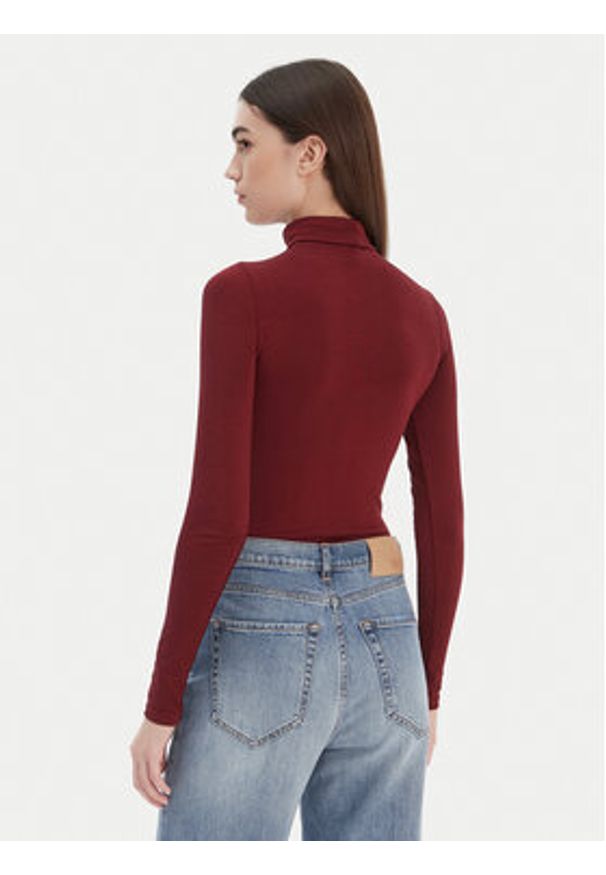 Wolford Body Colorado 75083 Bordowy Slim Fit. Kolor: czerwony. Materiał: bawełna