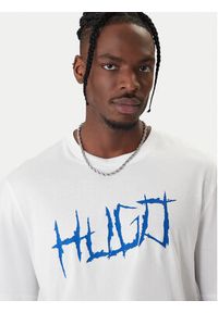 Hugo - HUGO T-Shirt Namerix 50554350 Biały Regular Fit. Kolor: biały. Materiał: bawełna #4