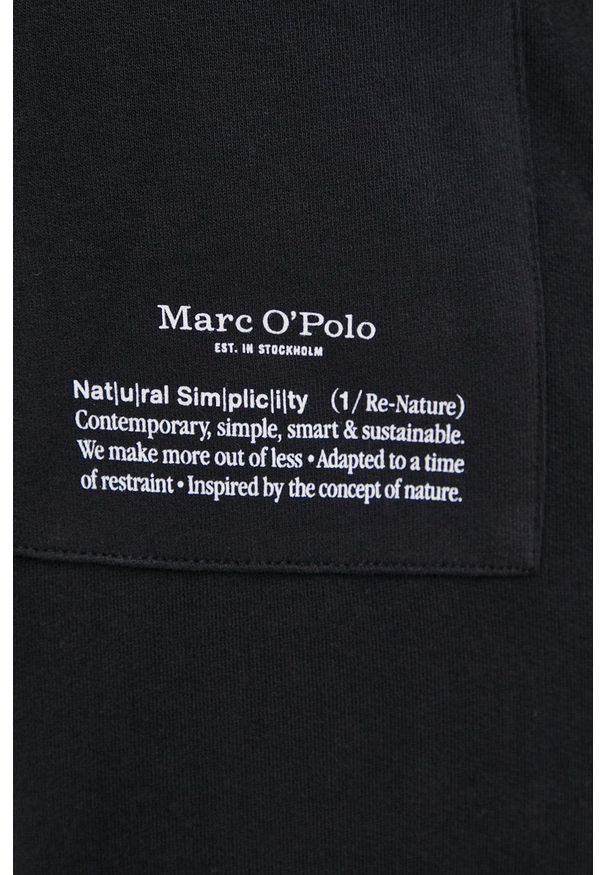 Marc O'Polo - Spodnie bawełniane. Kolor: czarny. Materiał: bawełna
