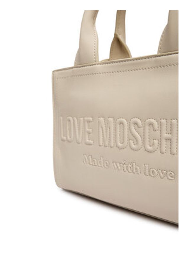 Love Moschino - LOVE MOSCHINO Torebka JC4044PP1OLE0110 Écru. Kolor: kremowy. Materiał: skórzane
