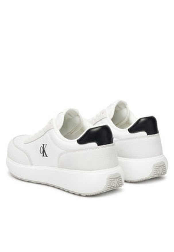 Calvin Klein Jeans Sneakersy YM0YM01370 Biały. Kolor: biały. Materiał: skóra