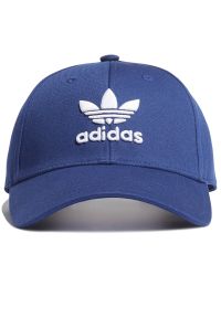 Adidas - adidas Originals Trefoil Baseball Cap > H34569. Materiał: tkanina, bawełna. Wzór: aplikacja, ze splotem. Styl: klasyczny