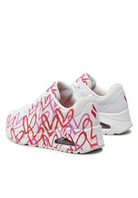 skechers - Skechers Sneakersy Uno Spread The Love 155507/WRPK Biały. Kolor: biały. Materiał: skóra #5