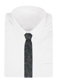 Krawat Męski - Chattier - Zieleń w Duży Wzór Orientalny. Materiał: tkanina. Styl: klasyczny, wizytowy, elegancki
