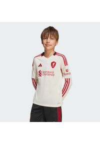 Adidas - Koszulka Liverpool FC 25/26 Long Sleeve Away Kids. Kolor: biały. Długość rękawa: długi rękaw. Sport: piłka nożna