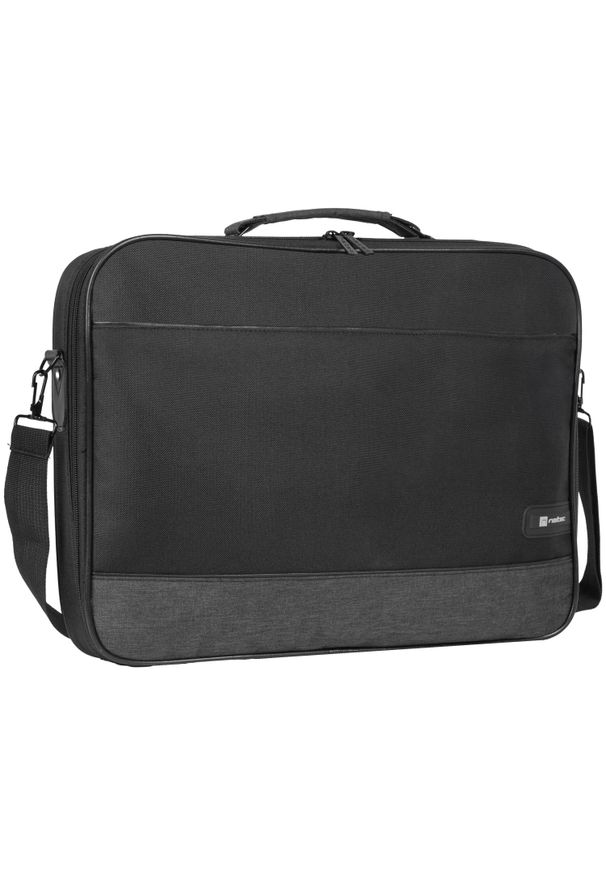 NATEC - Torba Natec Impala 2 17.3'' Onyx czarny. Kolor: czarny. Materiał: materiał. Wzór: paski. Styl: klasyczny, elegancki, biznesowy