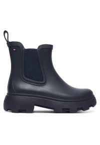 TOMMY HILFIGER - Tommy Hilfiger Kalosze Flag Cleated FW0FW09387 Granatowy. Kolor: niebieski. Materiał: guma #1