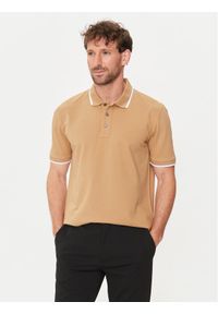BOSS - Boss Polo Parlay 190 50494697 Beżowy Regular Fit. Typ kołnierza: polo. Kolor: beżowy. Materiał: bawełna