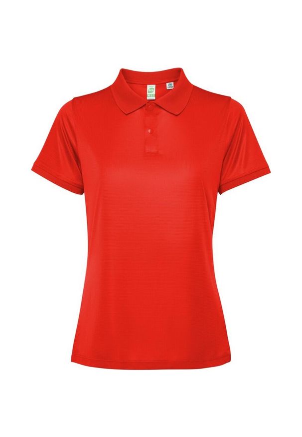 ROLY - Damska Koszulka Polo Z Krótkim Rękawem Tormo. Typ kołnierza: polo. Kolor: czerwony. Długość rękawa: krótki rękaw. Długość: krótkie
