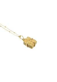 Brazi Druse Jewelry - Naszyjnik Piryt Złocony. Materiał: srebrne, z mosiądzu, złote, pozłacane